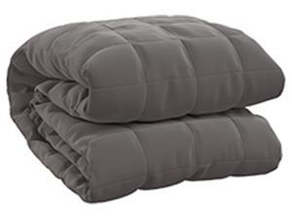 vidaXL Gewichtsdecke Grau 200x200 cm 9 kg Stoff