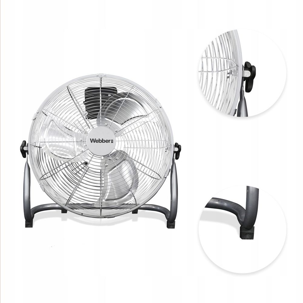 WEBBER Bodenventilator Luftzirkulator Ø40 cm – Leise & Leistungsstark, Großer Standventilator