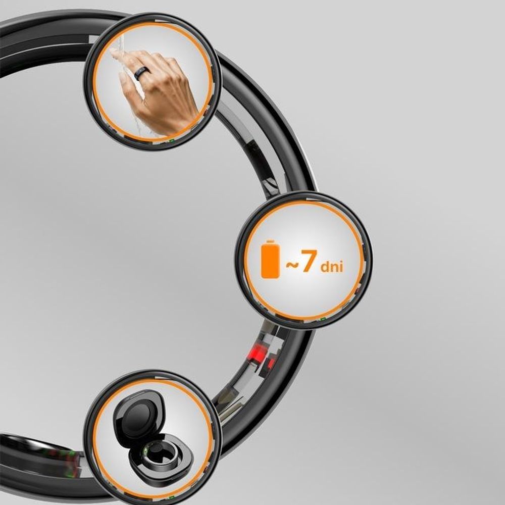 Forever Smartring Astral SR-100 czarny rozmiar 10