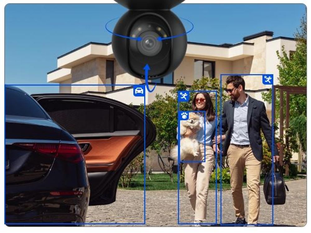 Reolink E1 Outoodoor Pro, 4K 8MP PTZ Wi-Fi 6 Überwachungskamera Aussen, Auto-Tracking, 3X optischer Zoom, Farbnachtsicht, KI-Erkennung, Schwarz