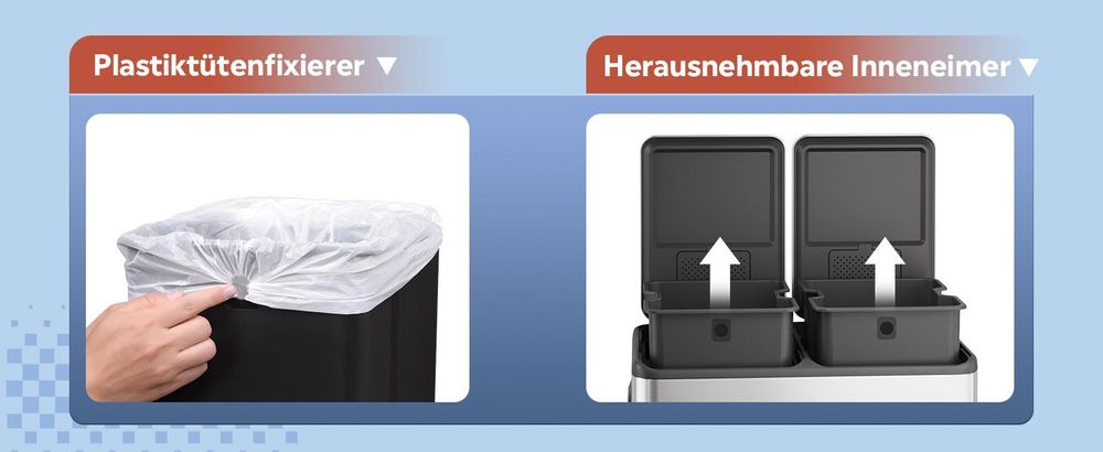 Beutelfixierer & herausnehmbare Inneneimer