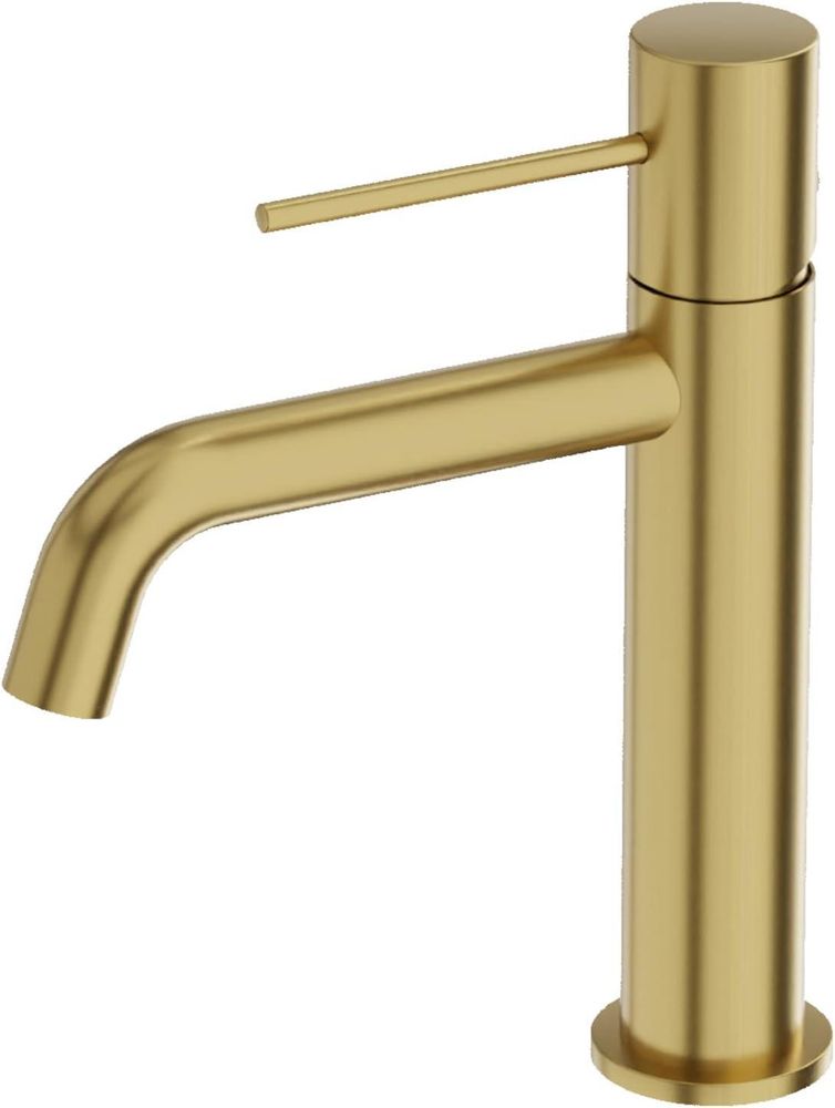 LAVITA Waschtischarmatur  - Orion Brushed Gold | Wasserhahn  | Mischbatterie für Waschbecken | Waschtisch-Armaturen Badezimmer | Einhand-Waschtischbatterie