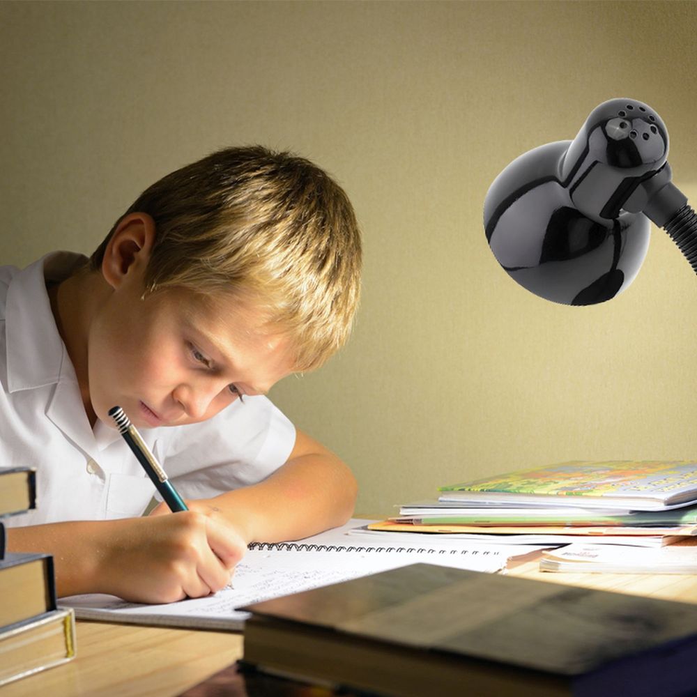 Schreibtischlampe | Tischlampe E27 | Klassisch Tischleuchte | Leselampe mit Verstellbarem, Flexiblem Arm | Retro Design für Büro, Nachttisch | Retoo