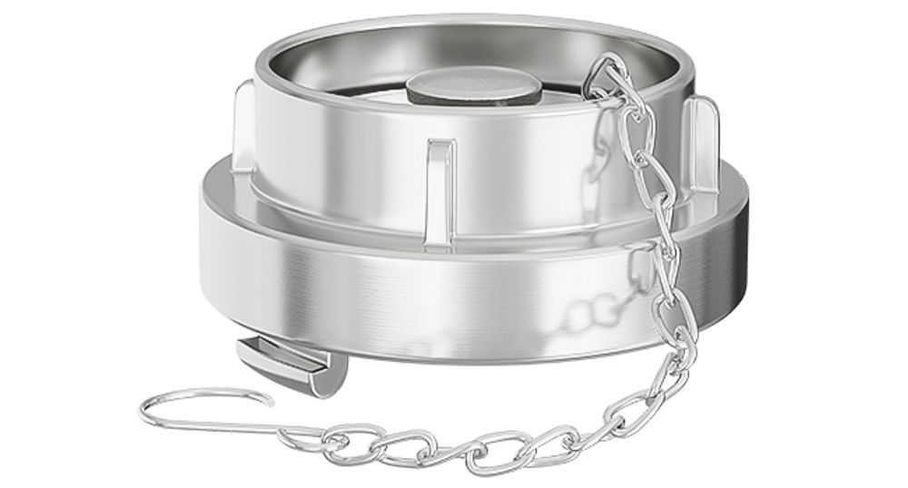 Wiltec Storz Blindkupplung C 52mm 2" mit Kette aus Aluminium zum temporären Verschließen von Storzabgängen