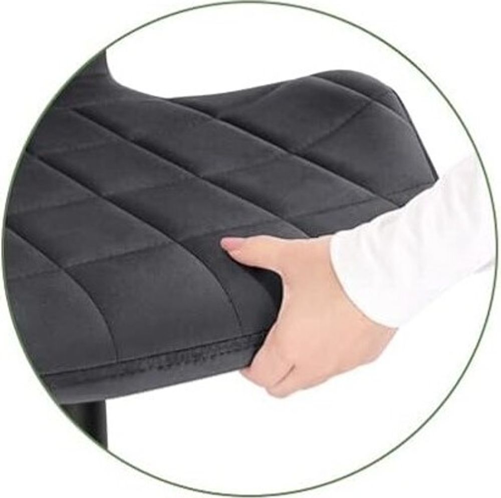 WOLTU Barhocker 4er Set höhenverstellbarer 360° Drehstuhl Barstuhl aus Samt Metall, Dunkelgrau