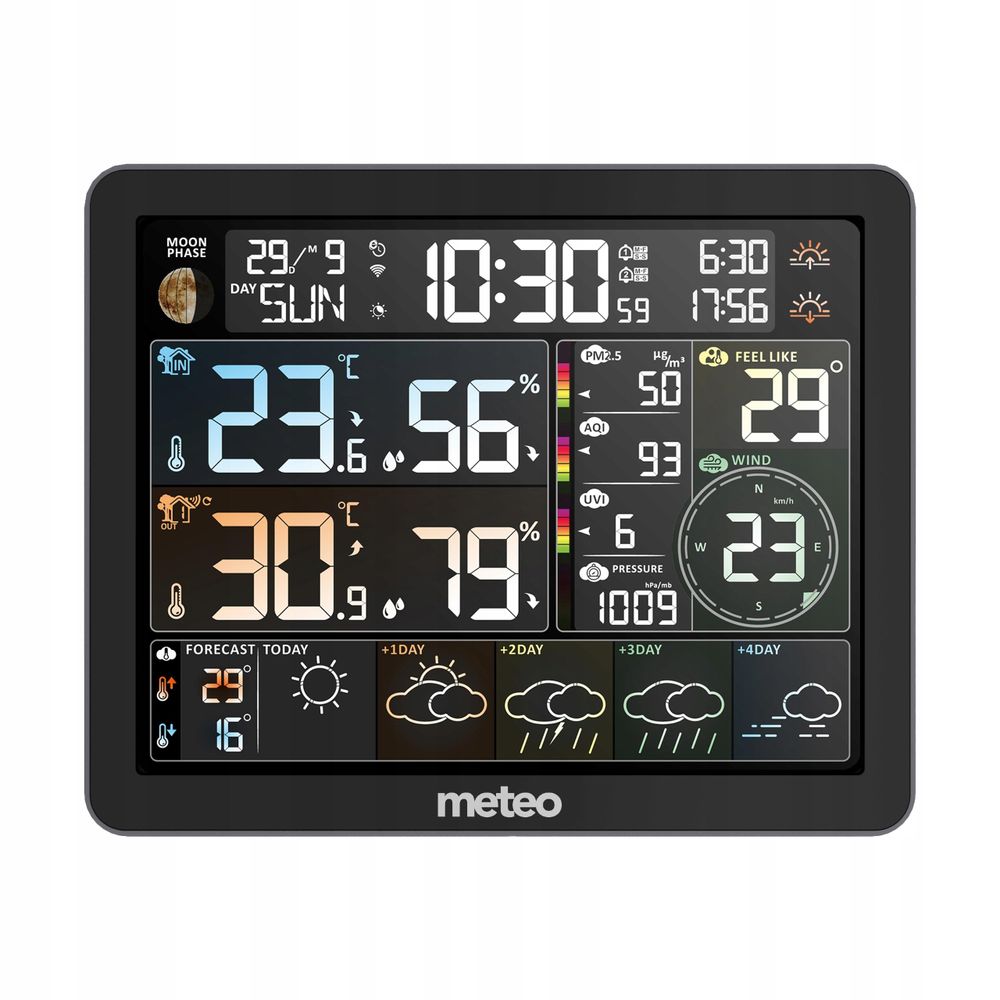 Barometer und Luftdruckanzeige der METEO SP400 WIFI