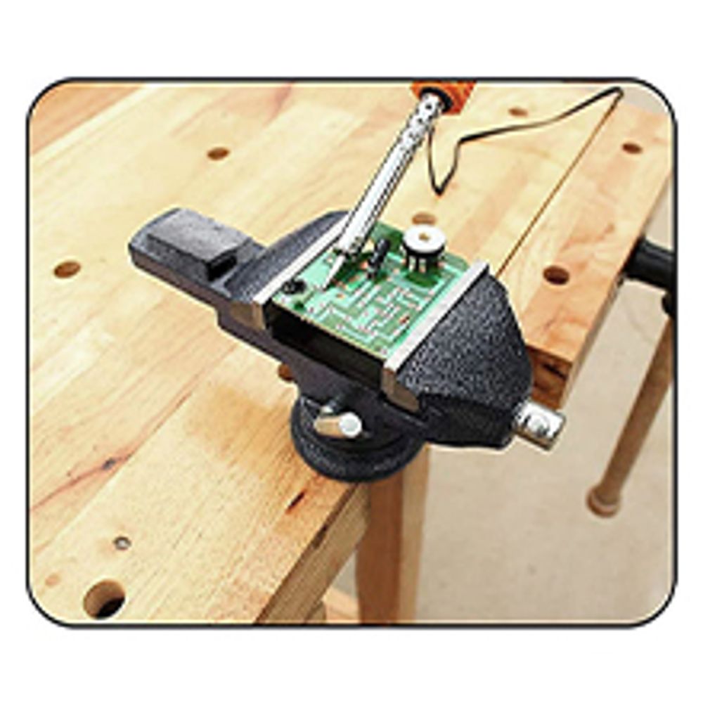 TEENO Schraubstock Drehbar, mit 360° Drehbarem Sockel, aus Gegossenem Stahl, 800 kg (Maulweite: 85mm)