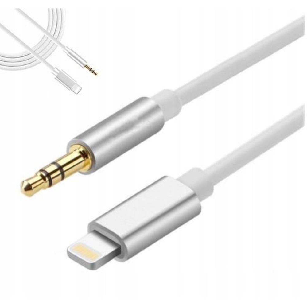 Kabel - przejściówka z gniazda Lightning na gniazdo słuchawkowe 3,5 mm - mini Jack - przejściówka audio - 1 m - do iPhone iPad
