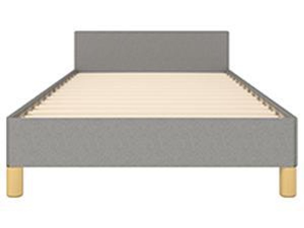 vidaXL Bettgestell ohne Matratze Hellgrau 90x200 cm Stoff