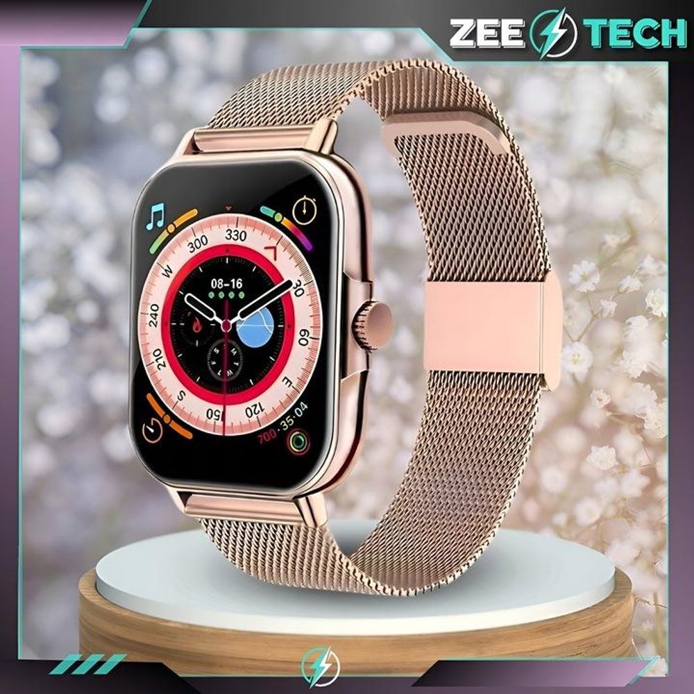 Damensmartwatch Armbanduhr Anrufe Ekg Puls Smartwatch 4 Armbänder