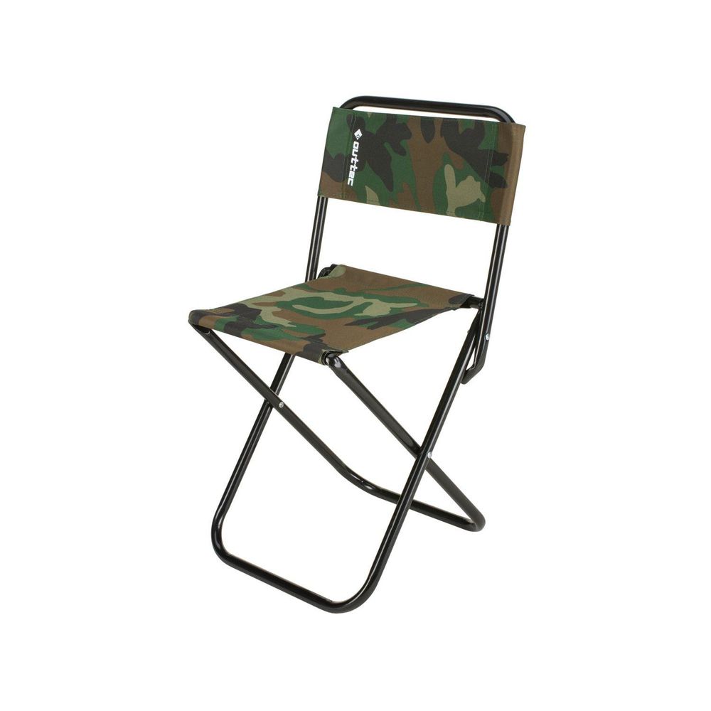Camouflage-Klappstuhl für Outdoor-Aktivitäten, leicht von der Seite