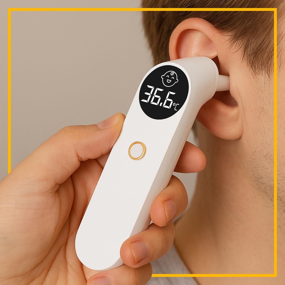 Infrarot Thermometer Digital Fieberthermometer Körperthermometer Berührungslose Kontaktlos Baby und Erwachsene Säuglinge Helligkeit Stirn LED Retoo
