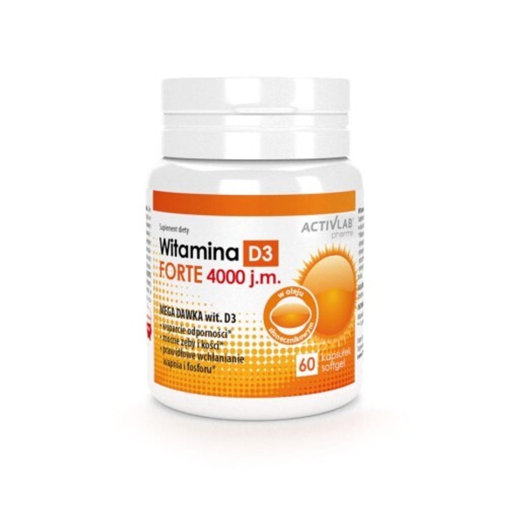 Witamina D3 FORTE 4000 IU wsparcie układu odpornościowego Activlab Pharma