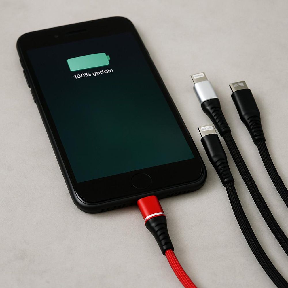 USB-A Ladekabel Datenkabel für Apple geeignet 1m für iPhone 15 14 13 iPad iPod