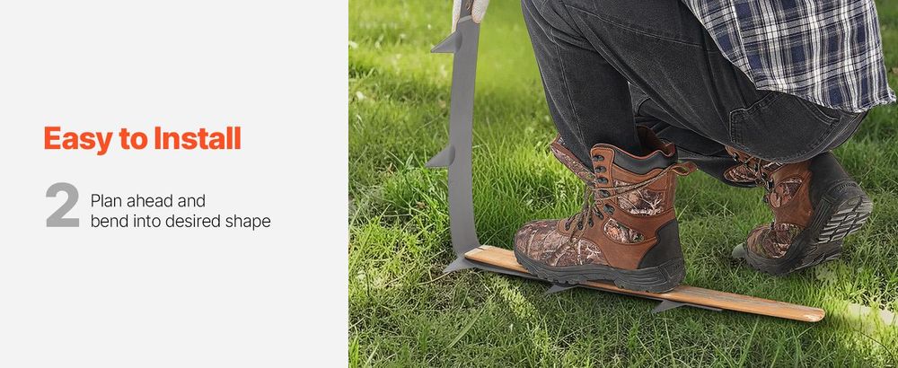 VEVOR Stahl Landschaftsbegrenzung, 6 Pakete 40 x 8 Zoll rostbeständige Metall-Landschaftsbegrenzung, biegsame Gartenbegrenzung, strapazierfähige Rasenbegrenzung, einfach zu installieren, Blumenbeet Gartenweg-Trenner Schwarz, 5 Stück - 39 x 3 Zoll, Grau-a