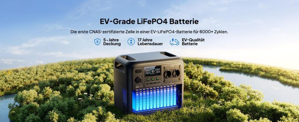 BLUETTI Elite 200 V2 Powerstation mit Charger 1, 2073,6Wh LFP Backup, ideal für Reisen, Off-Grid, Stromausfälle