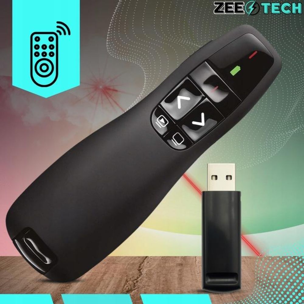 LASERPOINTER FÜR PRÄSENTATIONEN PRESENTER REICHWEITE 35 m USB LASER + 2 BATTERIEN