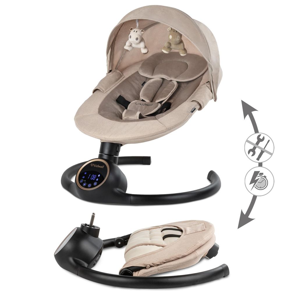 Elektrische 2-in-1-Schaukel, Bluetooth, REVE Beige-Gold