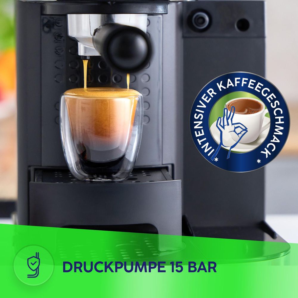 MPM Siebträgermaschine 15 Bar Espresso Kaffeemaschine Cappuccino Latte Thermoblock Milchsystem Milchaufschäumer 1100W MKW-14M