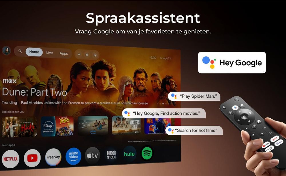 ULTIMEA Nova C40 Smart Beamer met Google TV, 900 ANSI lumen, Full HD 1080p, 4K-decodering, 360° draaibaar, ToF-autofocus, Dolby Audio