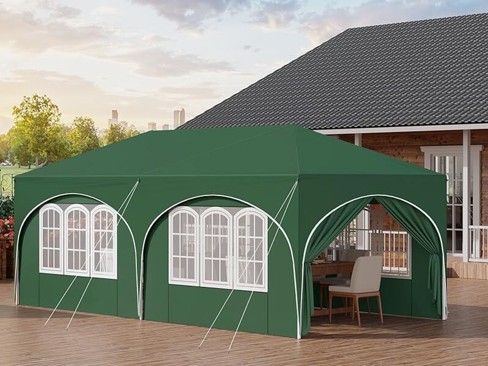 WOLTU Pavillon, mit Seitenwänden, wasserabweisend UV-Schutz, grün