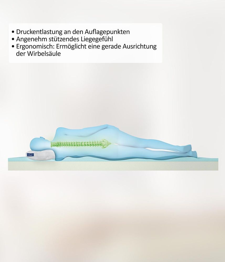 Genius eazzzy Topper Trend, 180x 200x 5 cm Matratzentopper, atimungsaktiv, Memory Schaum, Allergiker geeignet Matratzenauflage mit abnehmbarem Bezug