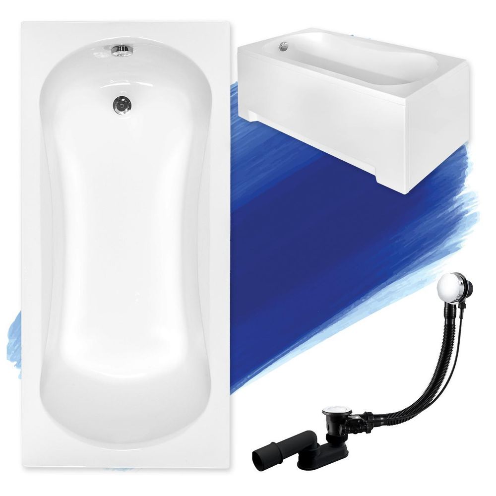 Weiß Eckbadewanne mit modernem, dargestellt mit einem schwarzen Ablauf