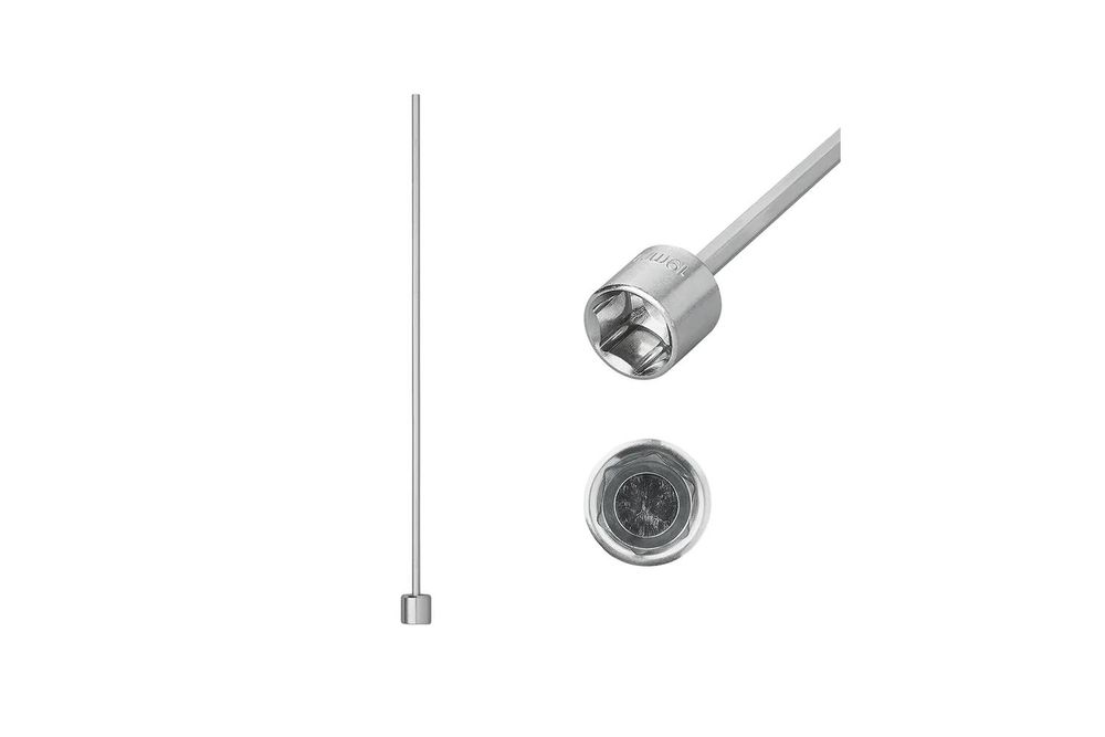 AS Akkuschrauber-Aufsatz 19 mm Nuss – Verlängerung 44 cm für Kurbelstützen am Wohnwagen / Anhänger – stabiler Stahl-Adapter für Ausdrehstützen – erleichtert das Anheben & Absenken AS