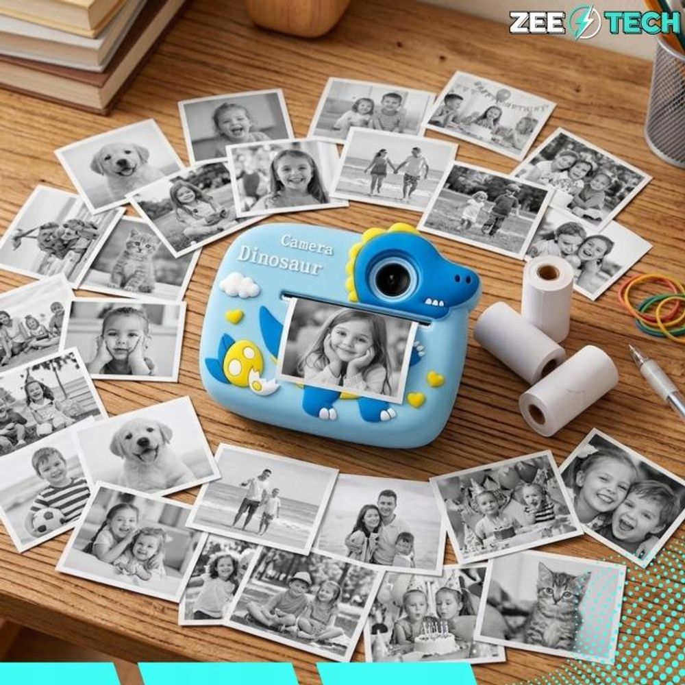 Sofortbildkamera für Kinder, Digitalkamera mit Drucker Drukuś 11 ROLLEN