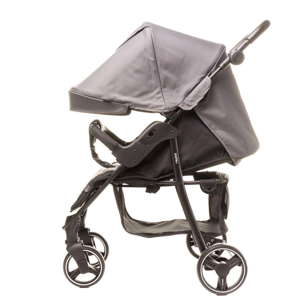 4Baby | Kinderwagen - Buggy Kinderwagen - Melange Grau - Kompakt - Verstellbare Rückenlehne - Ideal für Stadt und Gelände - bis zu 22 kg - Rapid