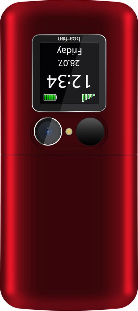 Beafon Fold 10 LTE, Klappgehäuse, Single SIM, 5,59 cm (2.2"), Bluetooth, 1000 mAh, Schwarz, Rot