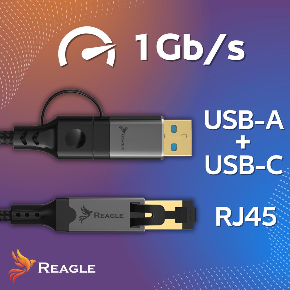 USB C USB A auf RJ45 Ethernet Kabel 2m LAN Adapter 1000Mbps Gigabit Netzwerkkarte für Laptop PC Smartphone Tablet Nintendo Switch Aluminium