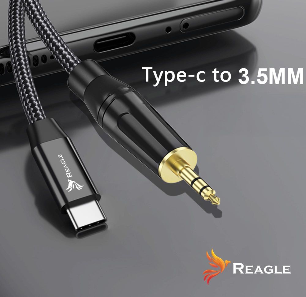 Usb C Aux Kabel Audio 3.5 Mm Klinkenkabel Dac Stereo Für Kopfhörer Audiokabel 2M