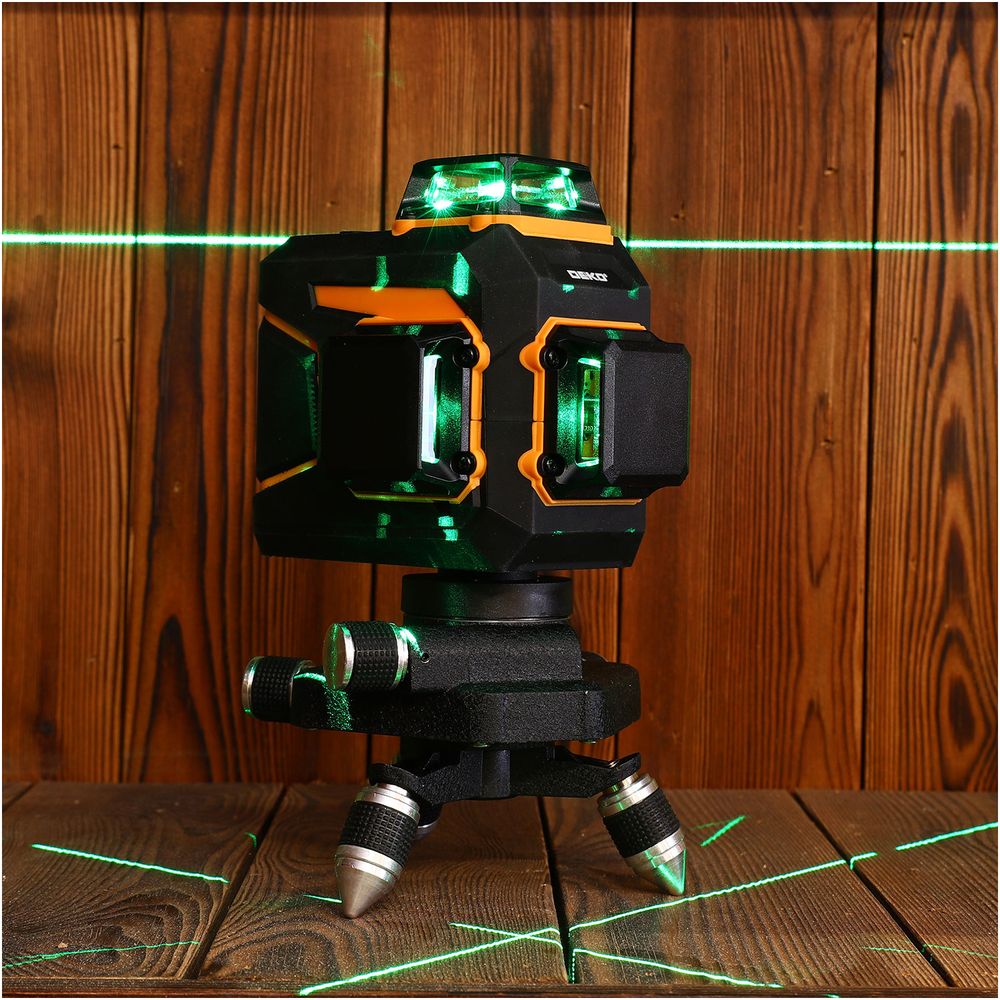 Poziomica laserowa DEKO płaszczyznowa 3D laser krzyżowy 360 zielony