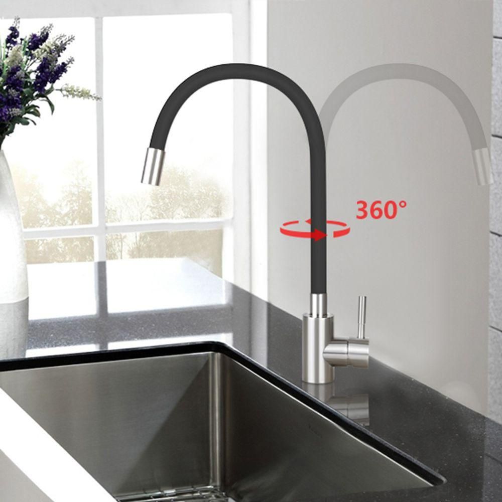 ZMH Küchenarmatur Wasserhahn Küche Hochdruck Armatur Edelstahl Mischbatterie 360°Schwenkbar Spültischarmatur Küchenwasserhahn flexibler spülarmature