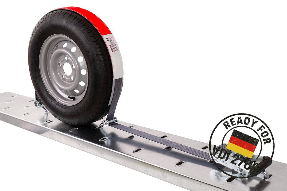 4er Set HEFFA Radsicherungsgurte 2,8m 50mm 5t VDI 2700 Autotransport Transportgurte Abschleppwagen Grip-Schutzhülle