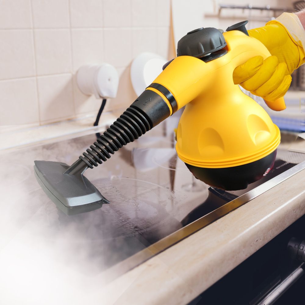 Dampfreiniger 900 W 450ml Wassertank | gegen Fett, Schmutz und Verunreinigungen | Polstermöbel Reinigungsgerät für Auto, Küche, Bad Retoo