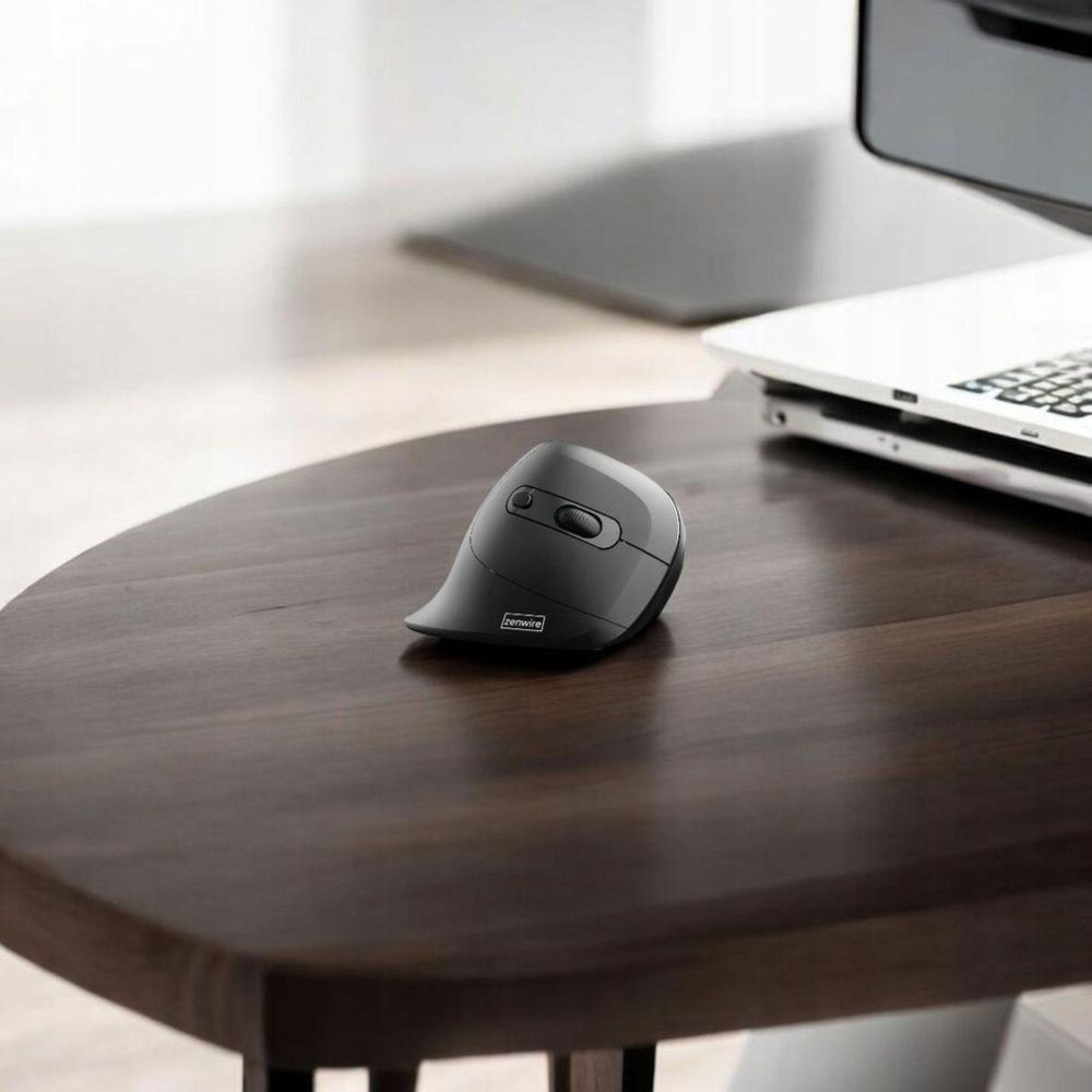 Mouse - Senza fili - Mouse verticale - Per computer e laptop - Nero - Ergonomico