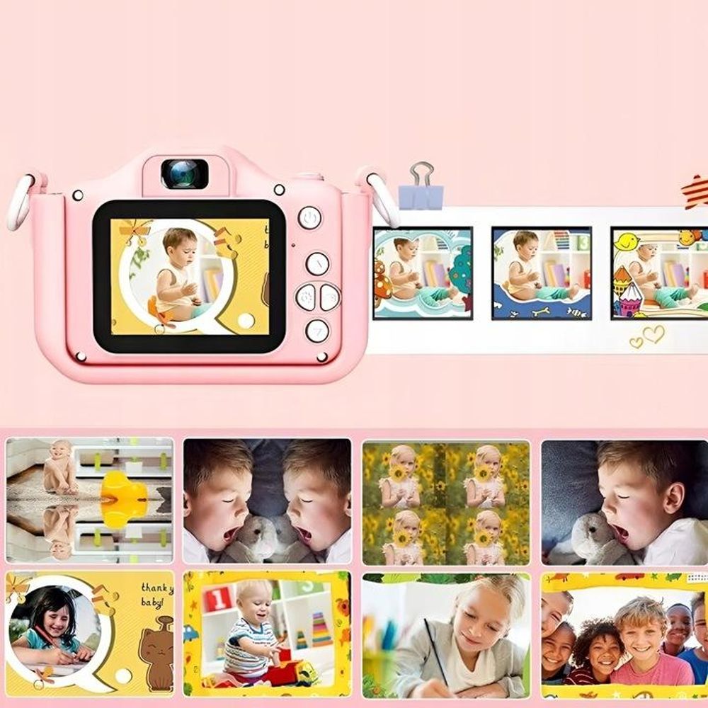 Digitalkamera für Kinder 40MP Spielzeugkamera mit Spielen + 32GB Karte