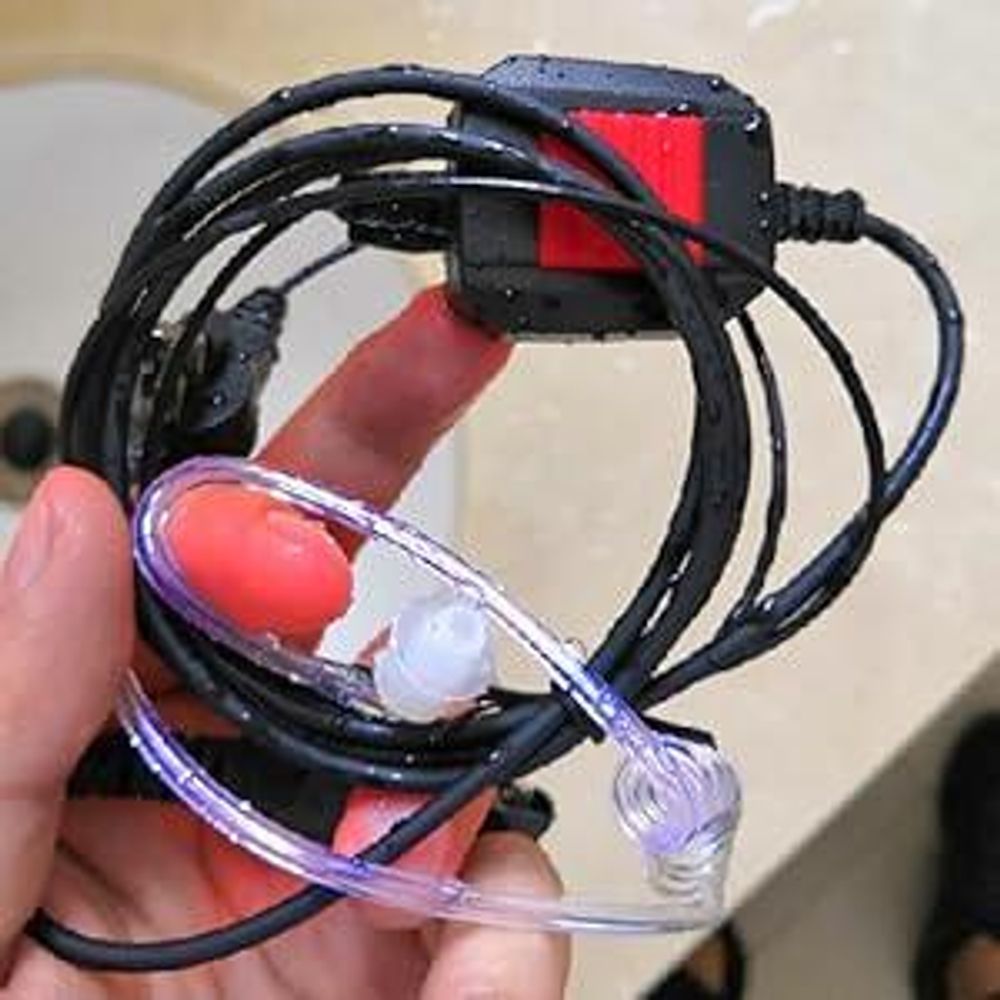 Retevis EA110M Funkgerät Headset IP66 Wasserdichtes Ohrhörer Verdeckter Luftschlauch Kopfhörer Kompatibel mit Ailunce HD1 DMR Radio RT648 RT82 RT87 RT29 RT647 RT83 Walkie Talkies (1 STK.)