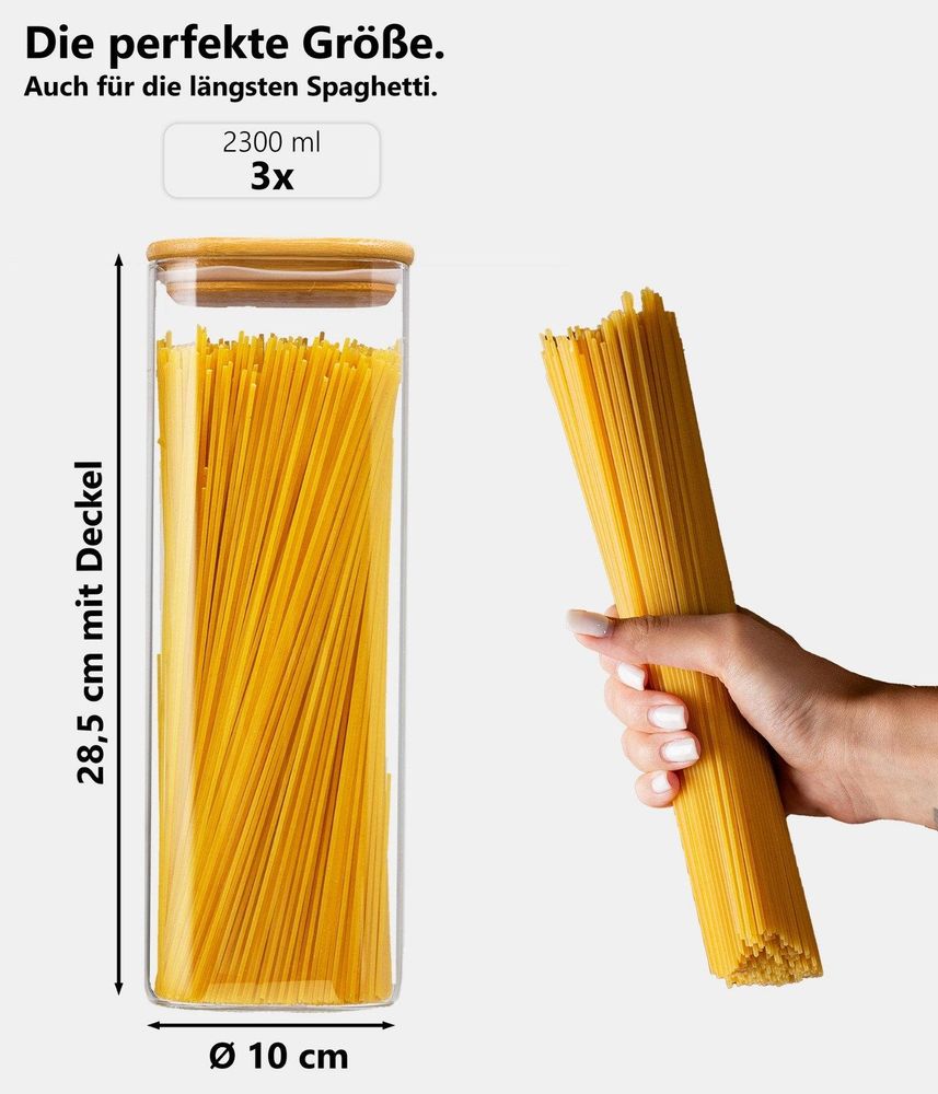 Perfekt für lange Lebensmittel wie Spaghetti