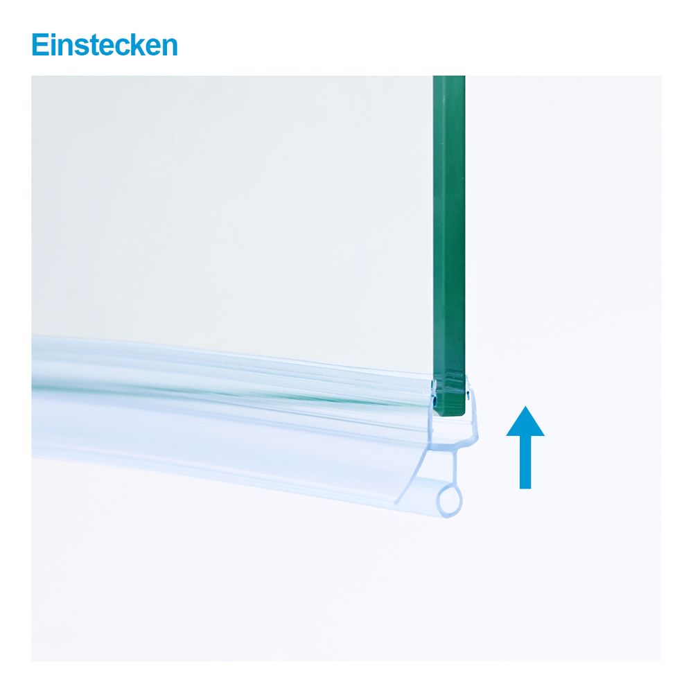 Heilmetz Duschdichtung 100cm Ersatzdichtung Duschtür für Glasstärken 4-6mm Wasserabweiser Duschkabinen-Dichtung Kleine Runde Blase TYP2