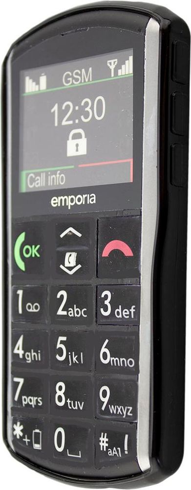 caseroxx Schutz-Hülle TPU-Hülle kompatibel mit Emporia V25, Gummi Handy Tasche schwarz  – Detailansicht