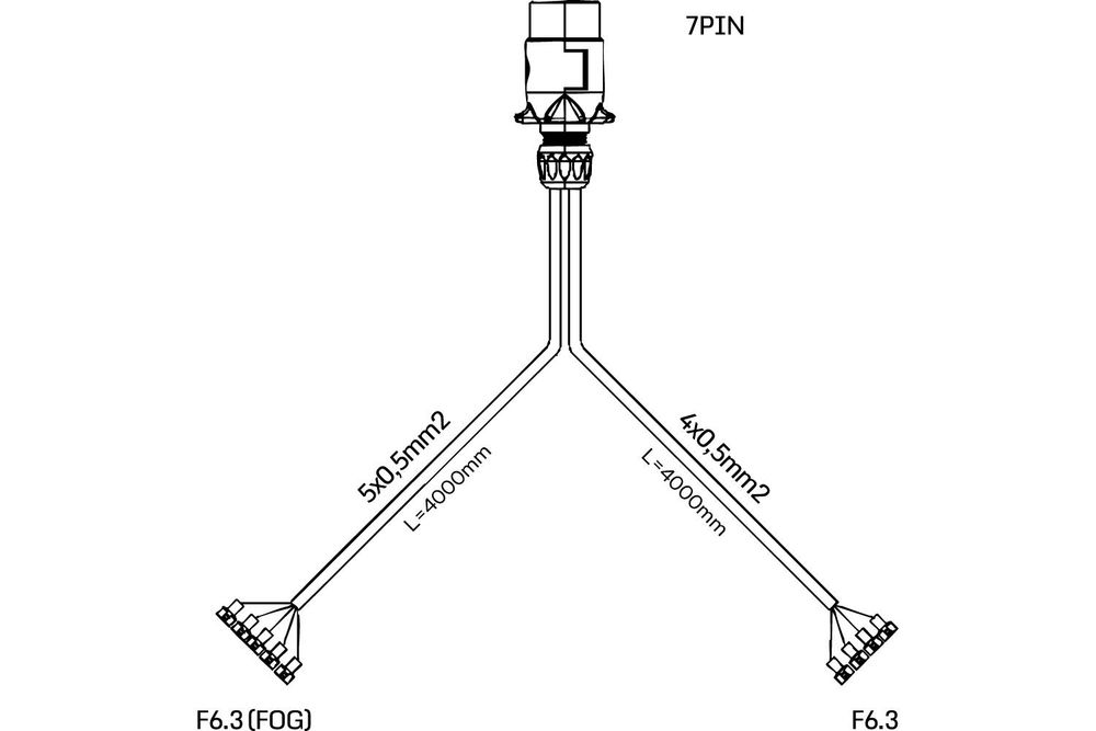 Anhänger Verkabelungssatz 4m mit 7-PIN Stecker
