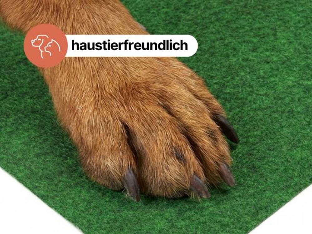 Tapiso Rasenteppich PEMBA Braun Höhe: 4mm Balkon Terrasse 400 x 450