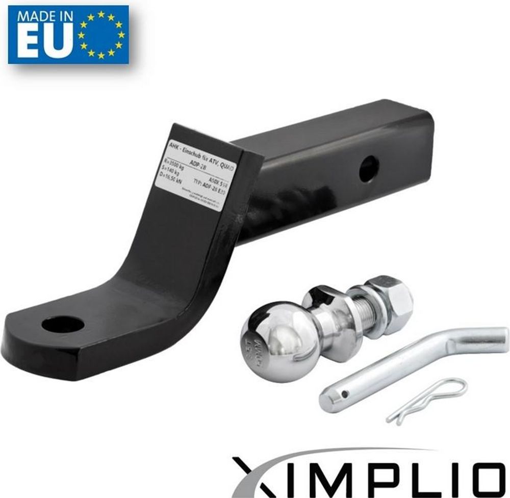 Anhängerkupplung AHK-Einschub 2-Zoll Adapter 51x51mm für Kymco MXU