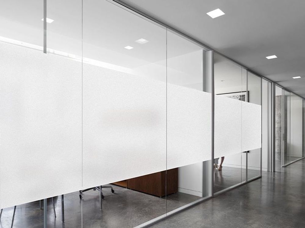 Fensterfolie, Milchglasfolie, Sichtschutzfolie, Milchglas Blickdicht, Sonnenschutz Selbstklebend Statisch, für Büro Wohnen (90x200cm)