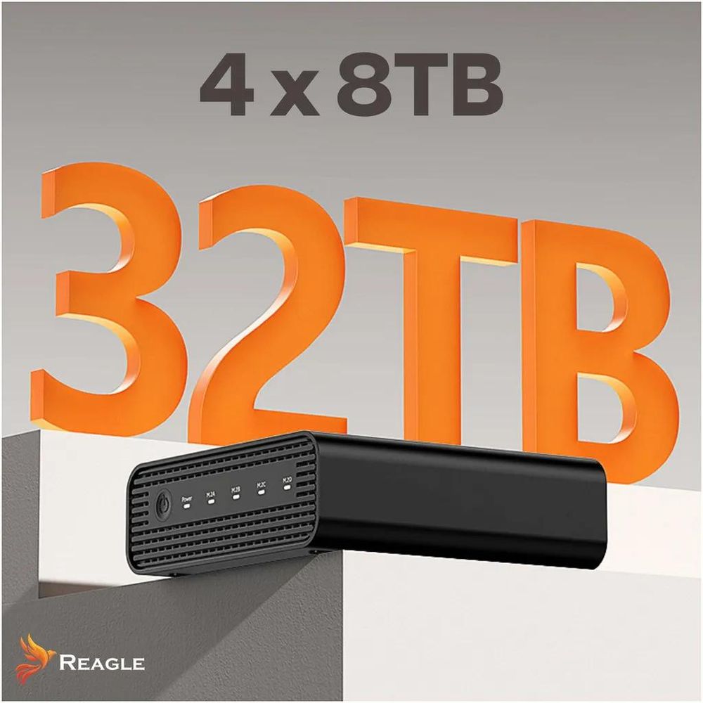 Reagle RE91M2 – vier M.2-NVMe-SSDs mit insgesamt bis zu 32 TB