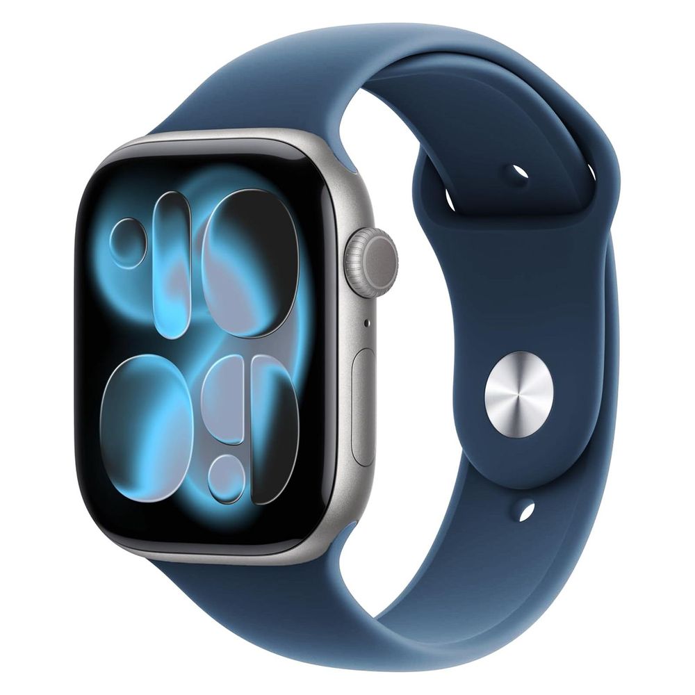 Apple Watch Sport Armband 42mm / 44mm / 45mm / 49mm Hell Blau Band Sport Loop Ultra SE 1 2 3 4 5 6 7 8 9 10 11 Silikon Größe: S/M