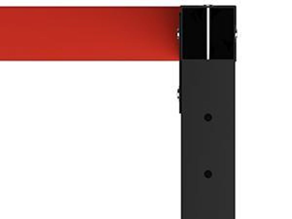 vidaXL Werkbankgestell Metall 120x57x79 cm Schwarz und Rot